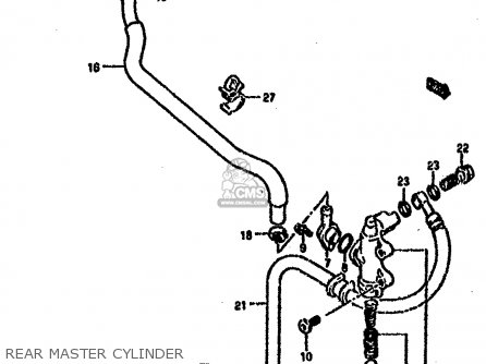 REAR MASTER CYLINDER - GSXR750SP 1994 (R) FRANCE GERMANY (E04 E22)