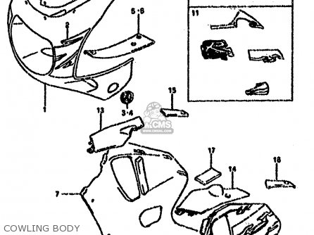 COWLING BODY - GSXR750SP 1994 (R) FRANCE GERMANY (E04 E22)