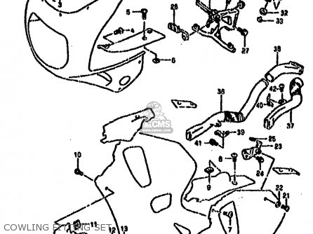 COWLING FITTING SET - GSXR750SP 1994 (R) FRANCE GERMANY (E04 E22)