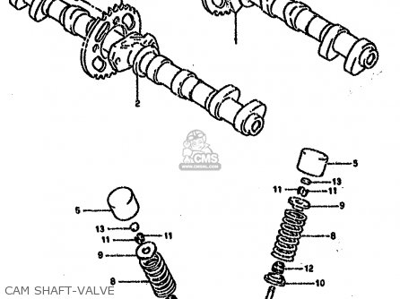 CAM SHAFT-VALVE - GSXR750SP 1994 (R) FRANCE GERMANY (E04 E22)