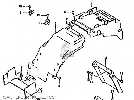 REAR FENDER (MODEL R/S) - GSXR750W 1992 (N) (E01 E02 04 15 17 18 21 22 24 25 34 39 53)