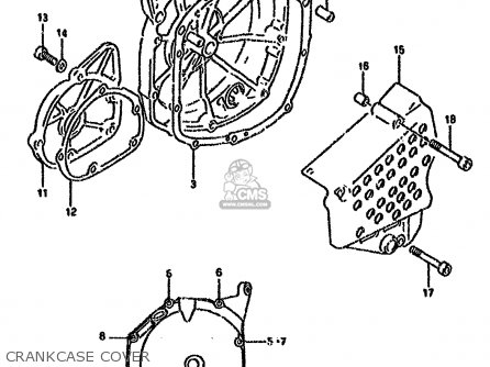 CRANKCASE COVER - GSXR750W 1992 (N) (E01 E02 04 15 17 18 21 22 24 25 34 39 53)