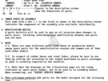 * CATALOG PREFACE * - GSXR750W 1992 (N) (E01 E02 04 15 17 18 21 22 24 25 34 39 53)