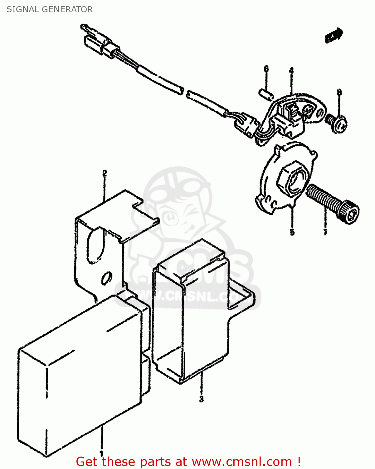 SIGNAL GENERATOR GSXR750W 1993 (P) (E01 E02 04 15 17 18 21 22 24 25 34 39 53)