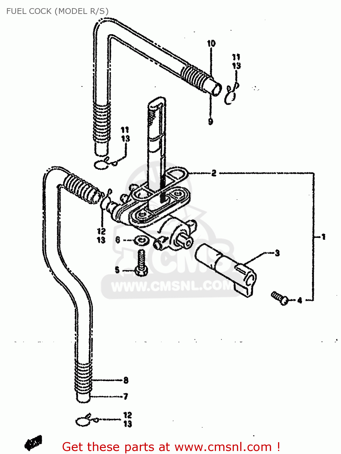 FUEL COCK (MODEL R/S) GSXR750W 1993 (P) (E01 E02 04 15 17 18 21 22 24 25 34 39 53)