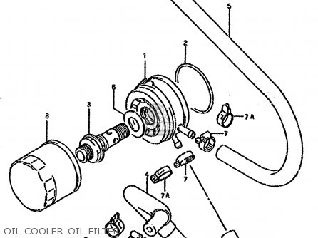 OIL COOLER-OIL FILTER - GSXR750W 1993 (P) (E01 E02 04 15 17 18 21 22 24 25 34 39 53)