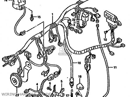 WIRING HARNESS (MODEL R/S) - GSXR750W 1993 (P) (E01 E02 04 15 17 18 21 22 24 25 34 39 53)