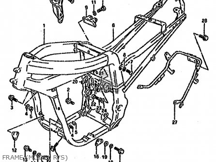 FRAME (MODEL R/S) - GSXR750W 1993 (P) (E01 E02 04 15 17 18 21 22 24 25 34 39 53)