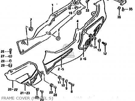 FRAME COVER (MODEL S) - GSXR750W 1993 (P) (E01 E02 04 15 17 18 21 22 24 25 34 39 53)