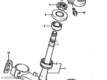 STEERING STEM - GSXR750W 1993 (P) (E01 E02 04 15 17 18 21 22 24 25 34 39 53)
