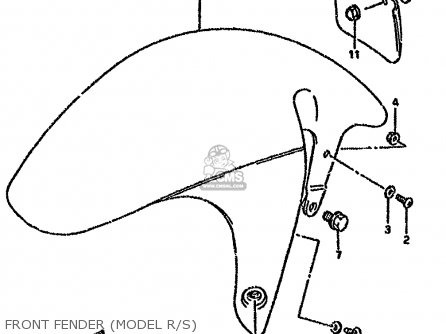 FRONT FENDER (MODEL R/S) - GSXR750W 1993 (P) (E01 E02 04 15 17 18 21 22 24 25 34 39 53)