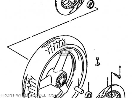 FRONT WHEEL (MODEL R/S) - GSXR750W 1993 (P) (E01 E02 04 15 17 18 21 22 24 25 34 39 53)