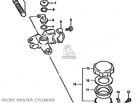FRONT MASTER CYLINDER - GSXR750W 1993 (P) (E01 E02 04 15 17 18 21 22 24 25 34 39 53)