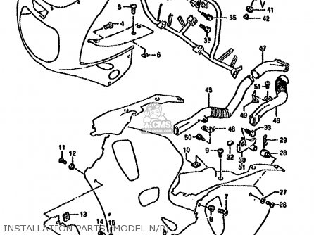 INSTALLATION PARTS (MODEL N/P) - GSXR750W 1993 (P) (E01 E02 04 15 17 18 21 22 24 25 34 39 53)