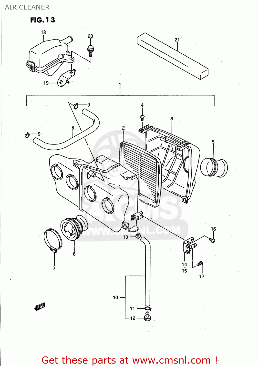 AIR CLEANER GSXR750W 1993 (P) USA (E03)