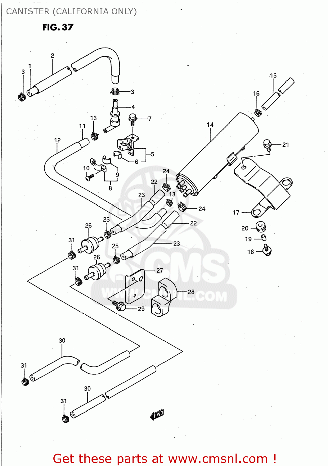 CANISTER (CALIFORNIA ONLY) GSXR750W 1993 (P) USA (E03)