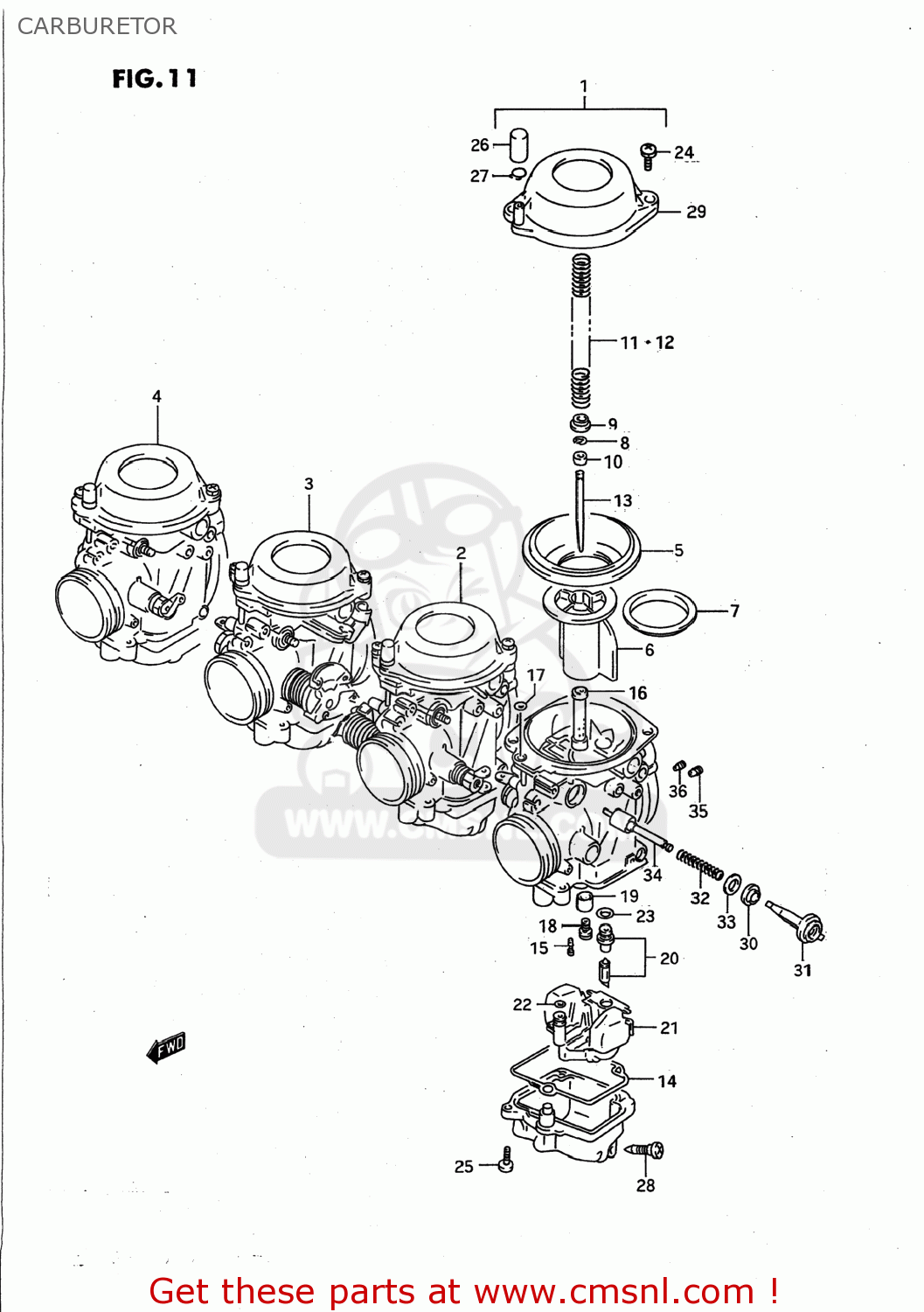 CARBURETOR GSXR750W 1993 (P) USA (E03)