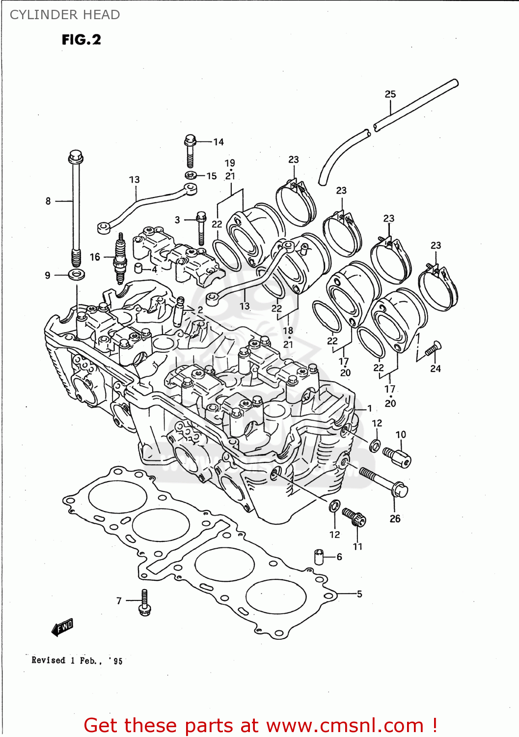CYLINDER HEAD GSXR750W 1993 (P) USA (E03)
