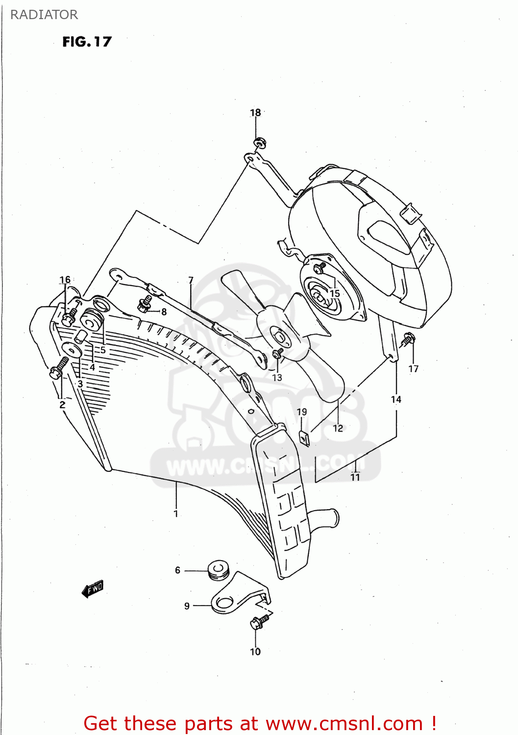 RADIATOR GSXR750W 1993 (P) USA (E03)