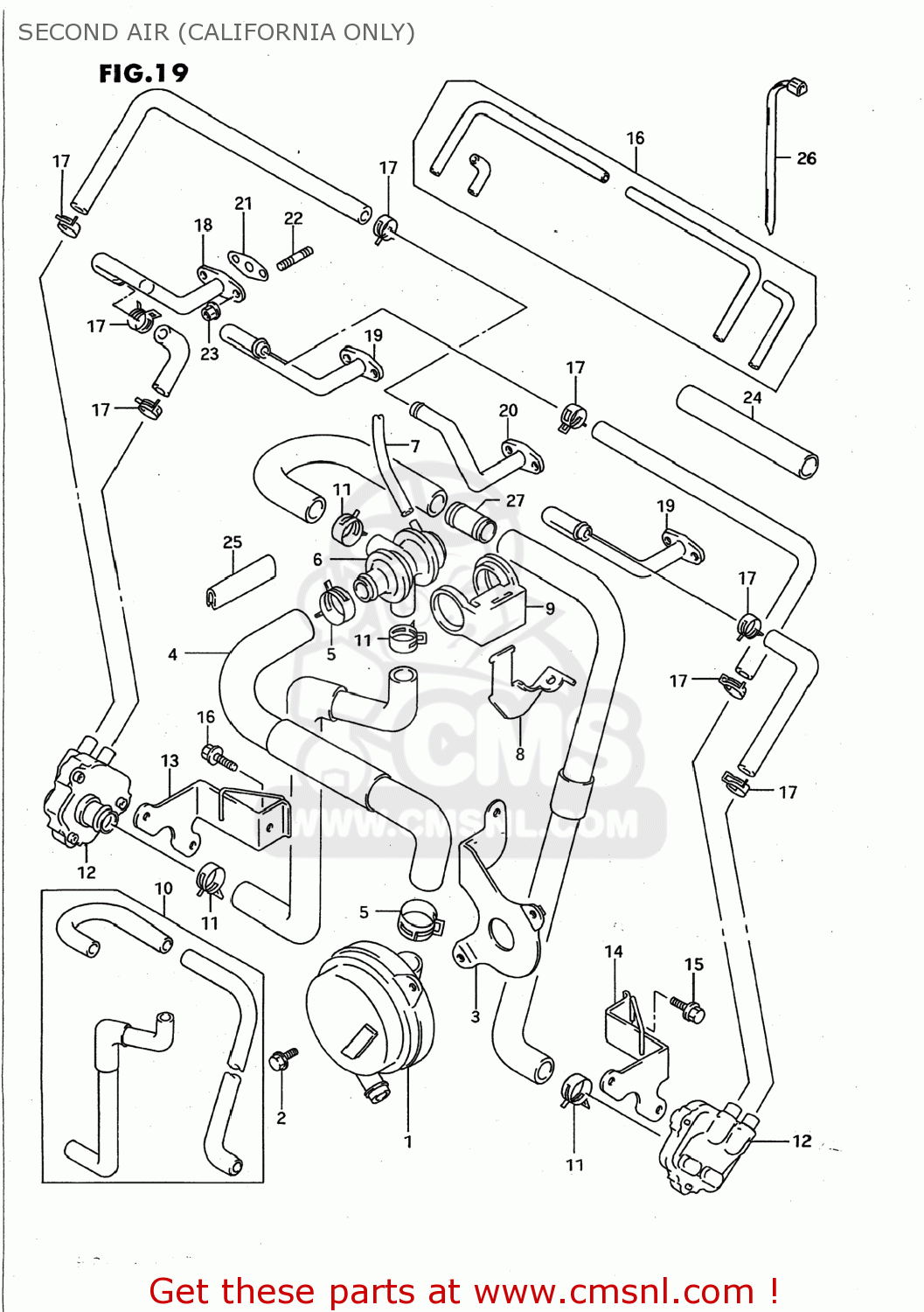 SECOND AIR (CALIFORNIA ONLY) GSXR750W 1993 (P) USA (E03)