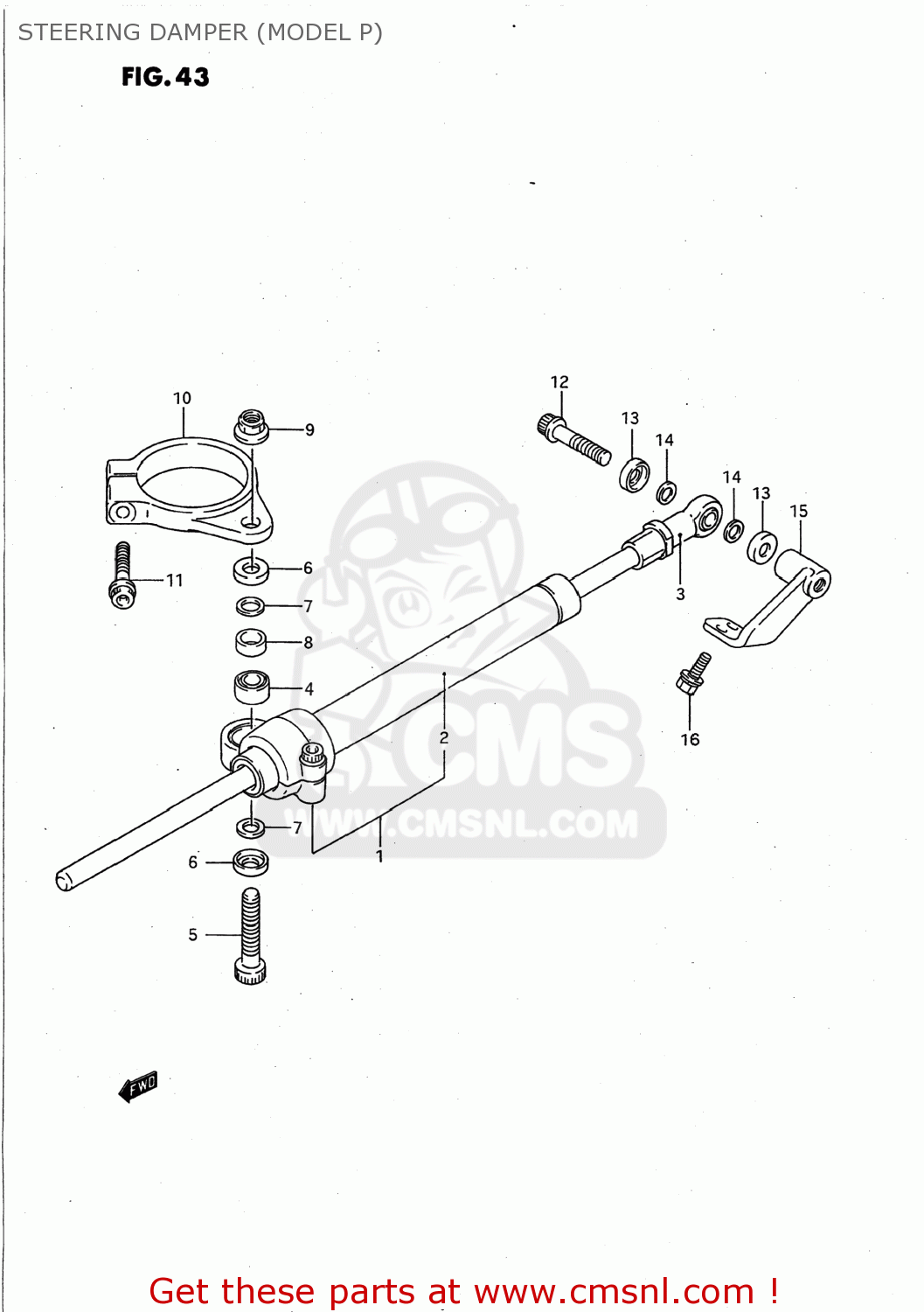 STEERING DAMPER (MODEL P) GSXR750W 1993 (P) USA (E03)