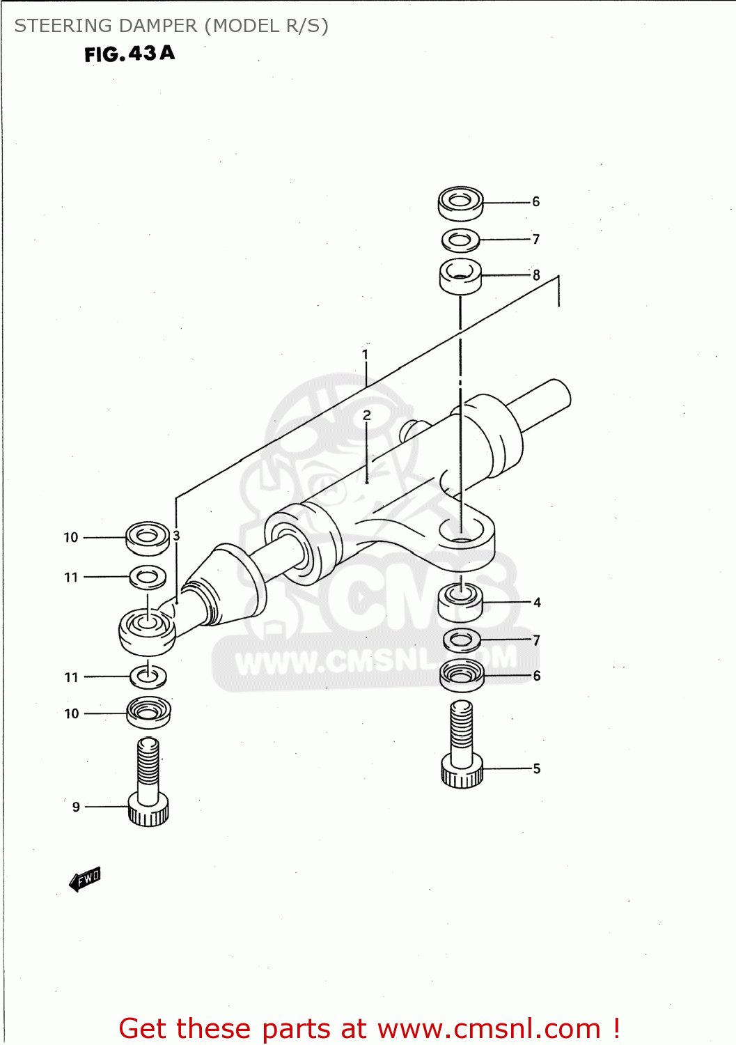 STEERING DAMPER (MODEL R/S) GSXR750W 1993 (P) USA (E03)