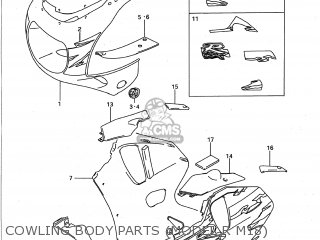 COWLING BODY PARTS (MODEL R M18) - GSXR750W 1993 (P) USA (E03)