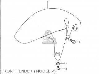 FRONT FENDER (MODEL P) - GSXR750W 1993 (P) USA (E03)