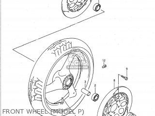 FRONT WHEEL (MODEL P) - GSXR750W 1993 (P) USA (E03)