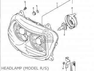 HEADLAMP (MODEL R/S) - GSXR750W 1993 (P) USA (E03)