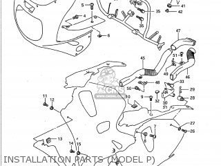 INSTALLATION PARTS (MODEL P) - GSXR750W 1993 (P) USA (E03)