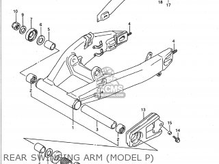REAR SWINGING ARM (MODEL P) - GSXR750W 1993 (P) USA (E03)