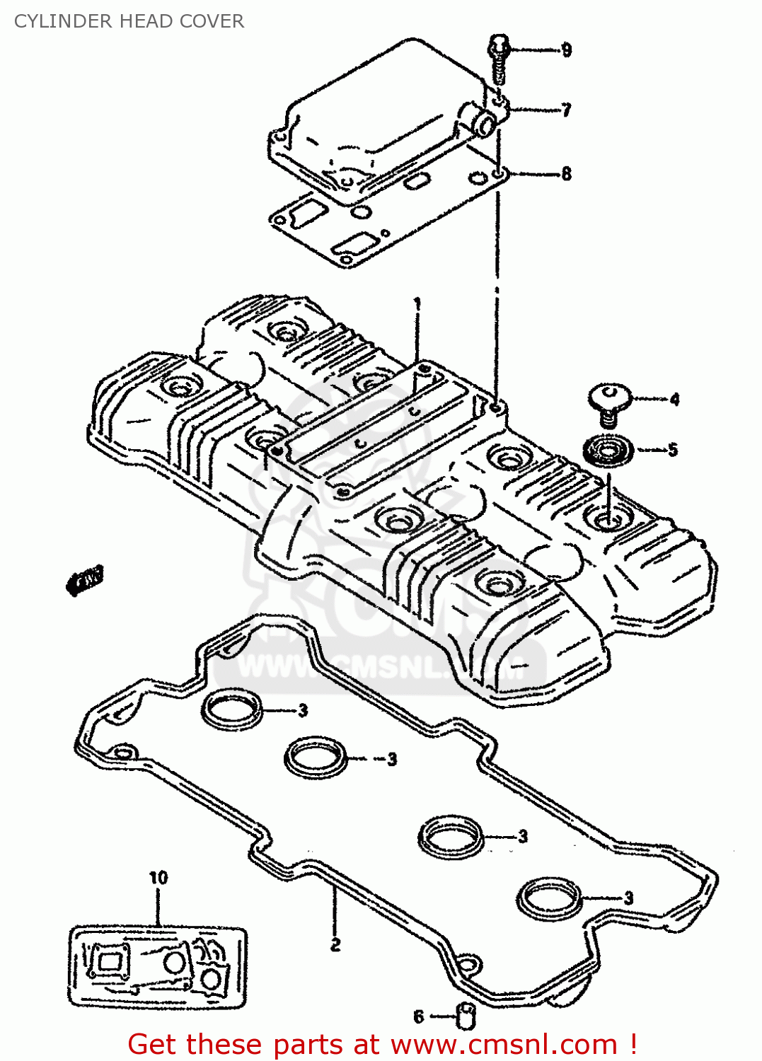 CYLINDER HEAD COVER GSXR750W 1994 (R) (E01 E02 E04 E18 E22 E24 E25 E34 E39)