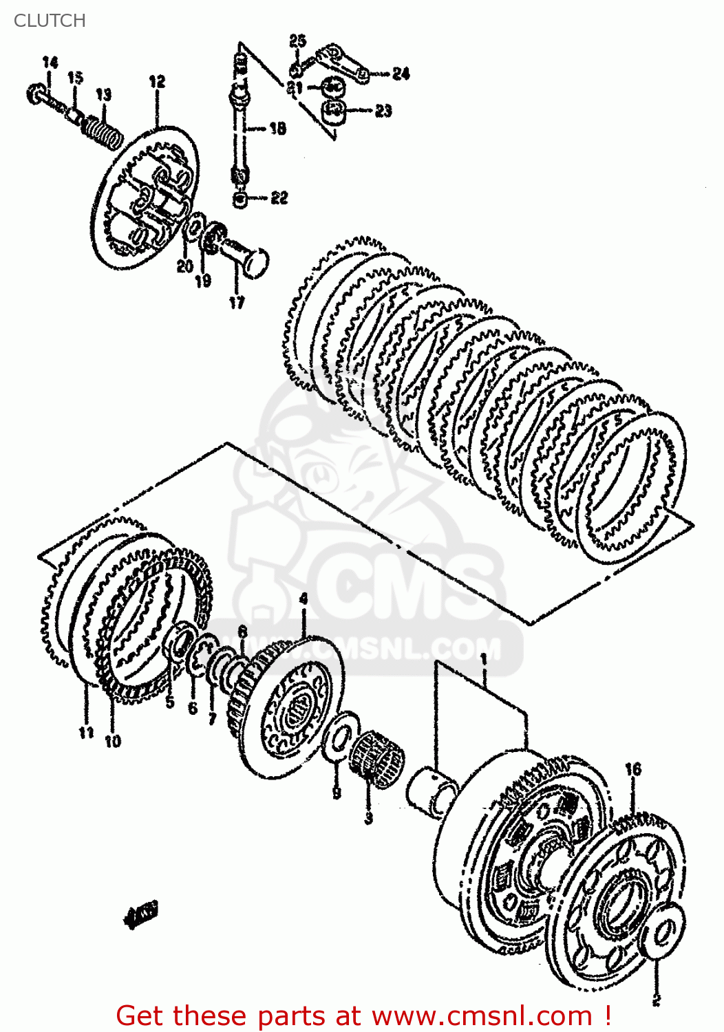CLUTCH GSXR750W 1994 (R) (E01 E02 E04 E18 E22 E24 E25 E34 E39)