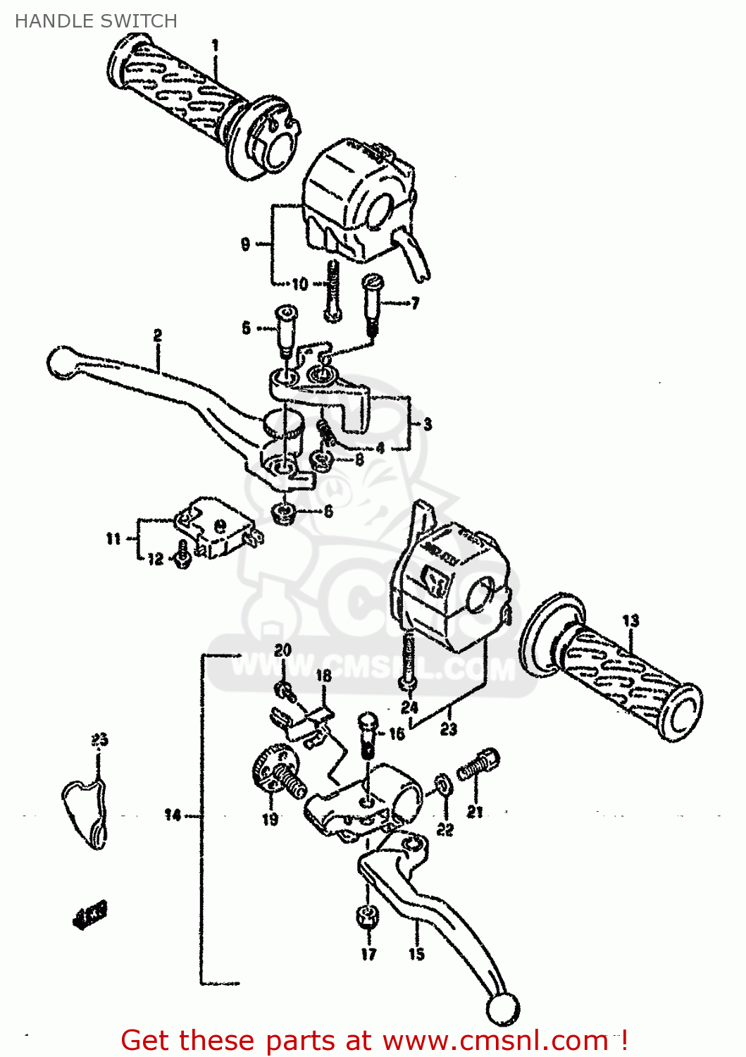 HANDLE SWITCH GSXR750W 1994 (R) (E01 E02 E04 E18 E22 E24 E25 E34 E39)