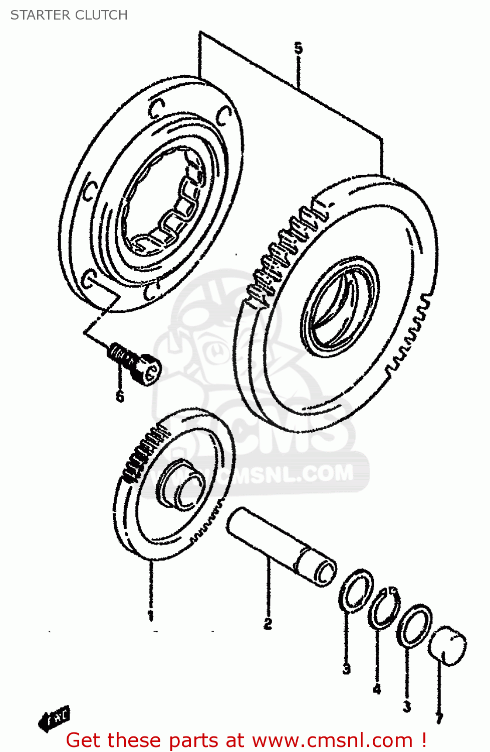 STARTER CLUTCH GSXR750W 1994 (R) (E01 E02 E04 E18 E22 E24 E25 E34 E39)