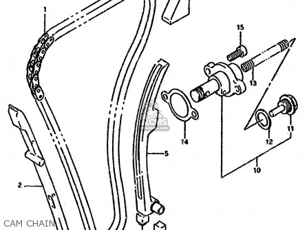 CAM CHAIN - GSXR750W 1994 (R) (E01 E02 E04 E18 E22 E24 E25 E34 E39)