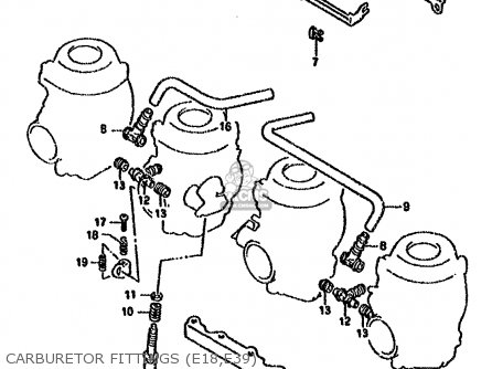 CARBURETOR FITTINGS (E18,E39) - GSXR750W 1994 (R) (E01 E02 E04 E18 E22 E24 E25 E34 E39)