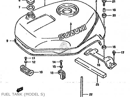 FUEL TANK (MODEL S) - GSXR750W 1994 (R) (E01 E02 E04 E18 E22 E24 E25 E34 E39)