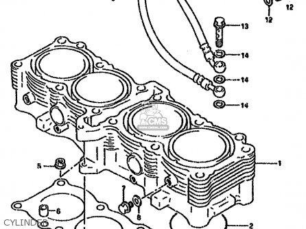 CYLINDER - GSXR750W 1994 (R) (E01 E02 E04 E18 E22 E24 E25 E34 E39)