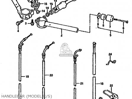 HANDLEBAR (MODEL R/S) - GSXR750W 1994 (R) (E01 E02 E04 E18 E22 E24 E25 E34 E39)