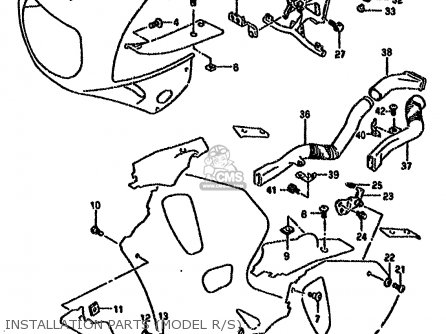 INSTALLATION PARTS (MODEL R/S) - GSXR750W 1994 (R) (E01 E02 E04 E18 E22 E24 E25 E34 E39)