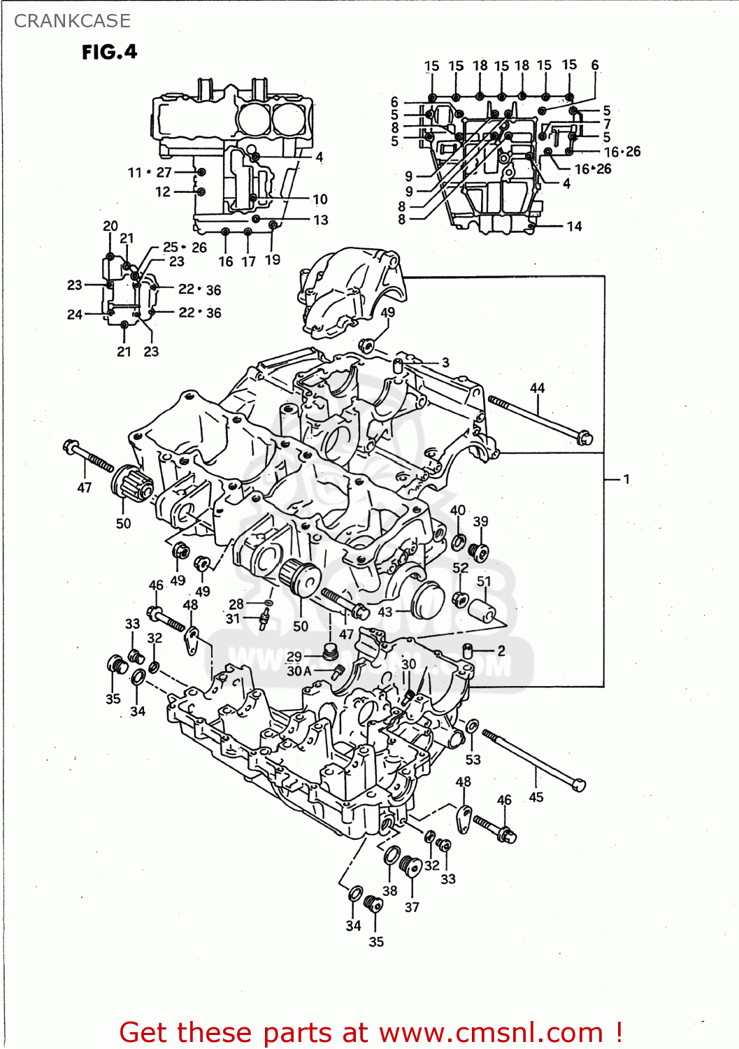 CRANKCASE GSXR750W 1994 (R) USA (E03)