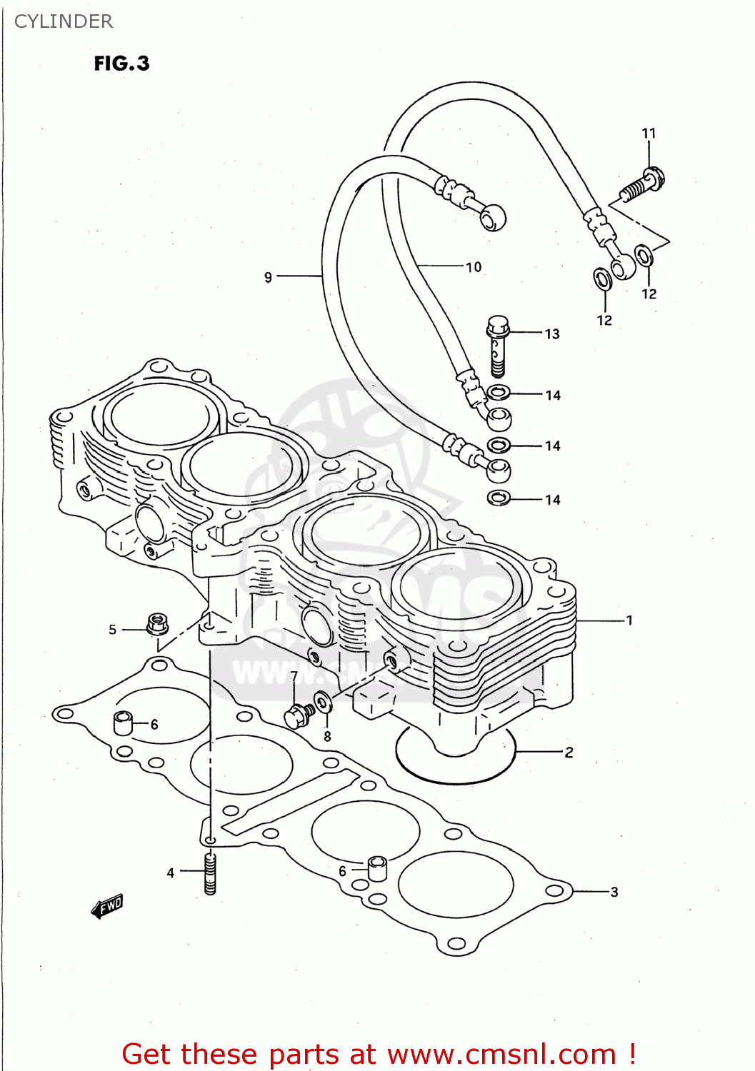 CYLINDER GSXR750W 1994 (R) USA (E03)
