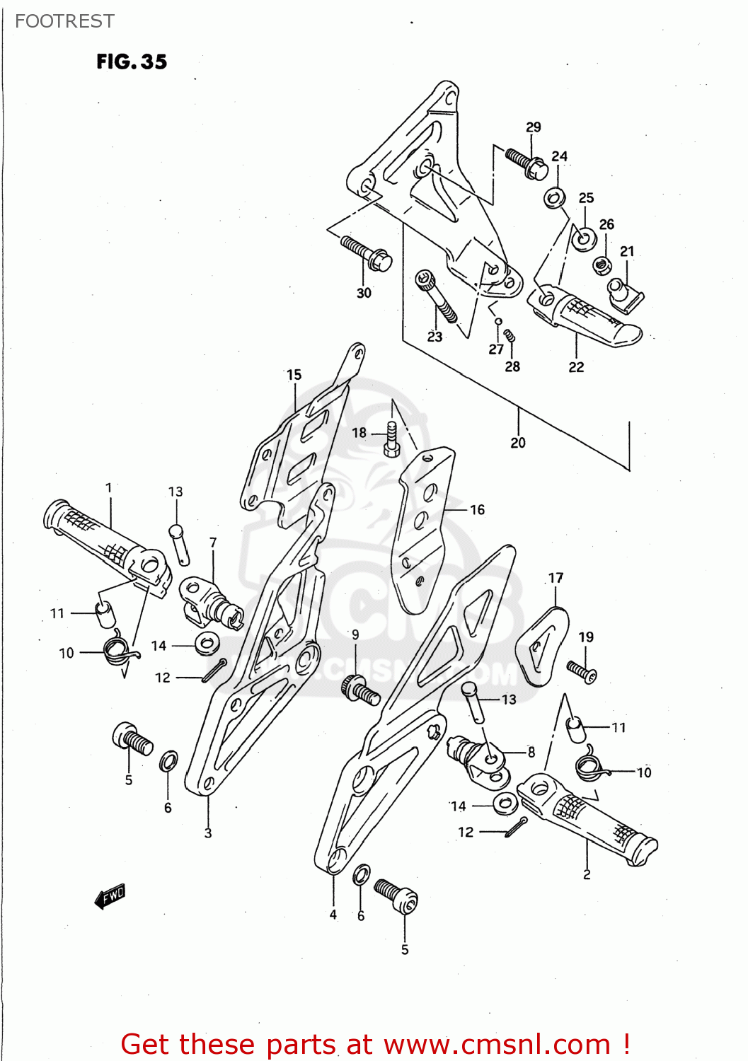 FOOTREST GSXR750W 1994 (R) USA (E03)