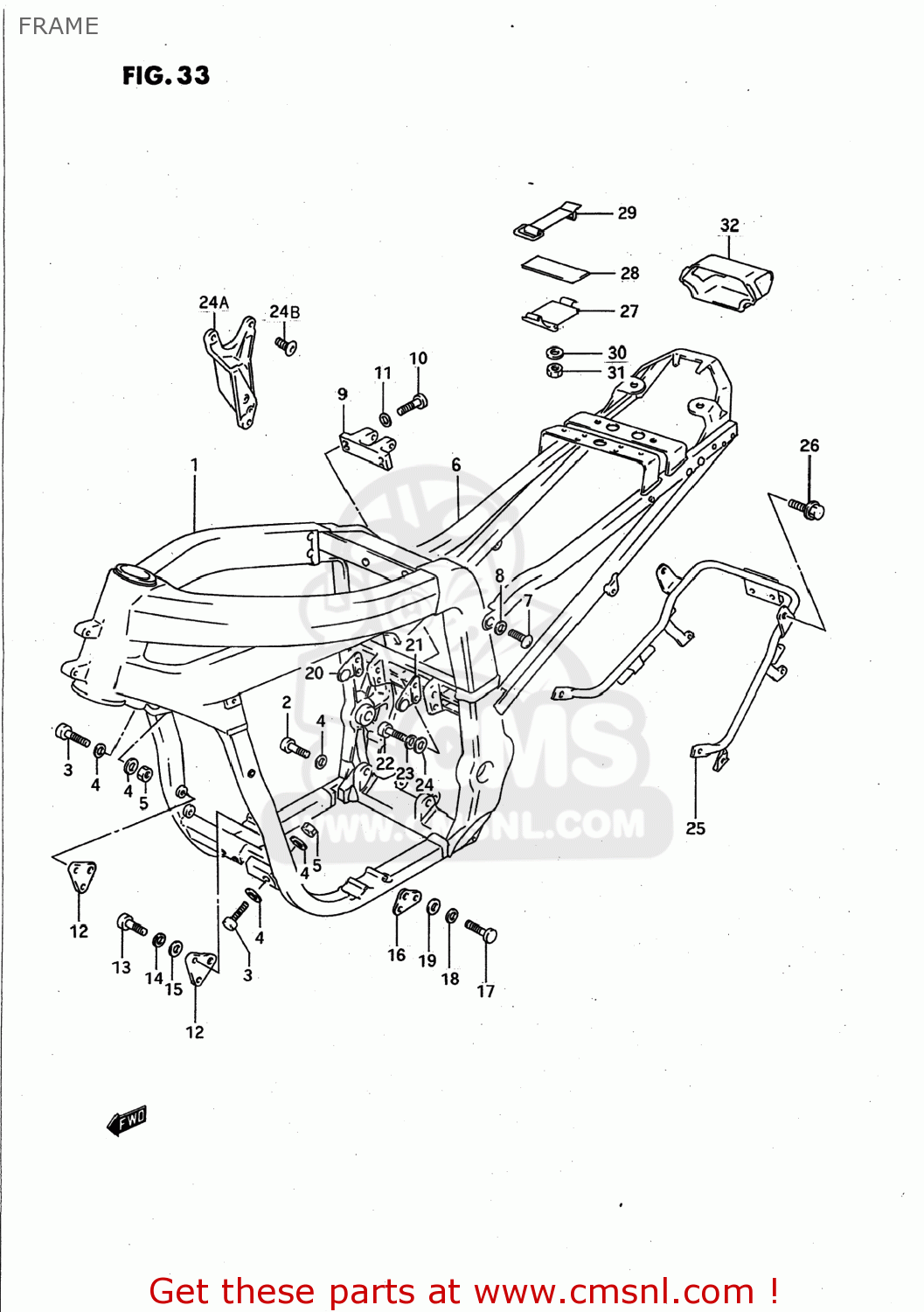 FRAME GSXR750W 1994 (R) USA (E03)