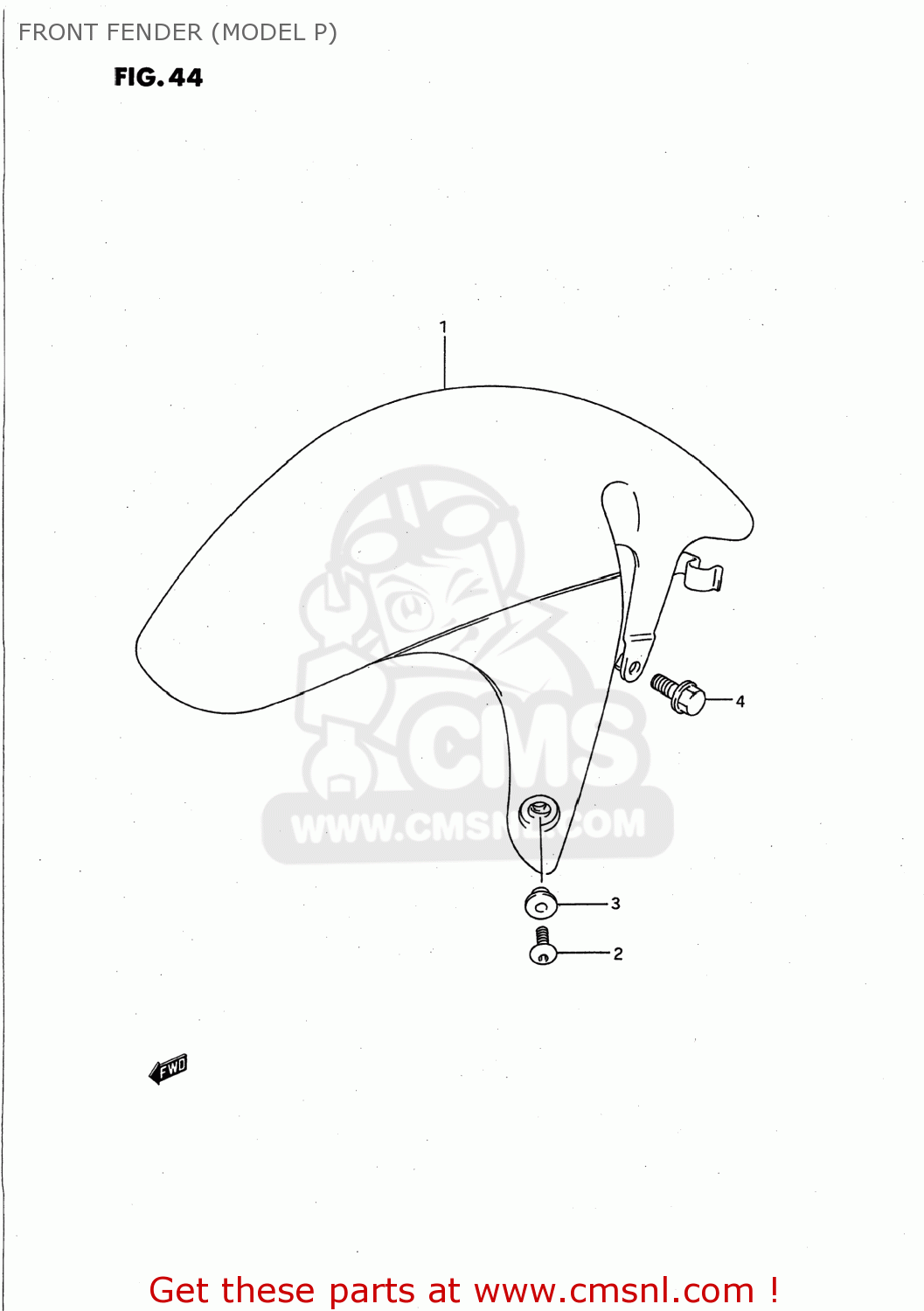 FRONT FENDER (MODEL P) GSXR750W 1994 (R) USA (E03)