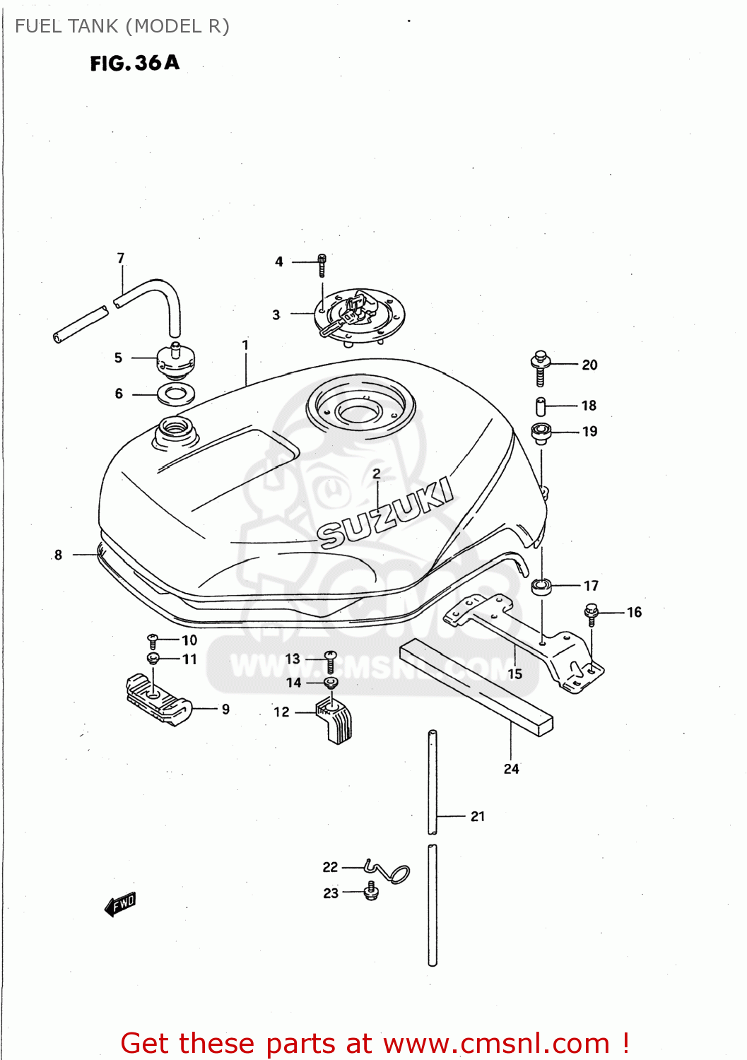 FUEL TANK (MODEL R) GSXR750W 1994 (R) USA (E03)
