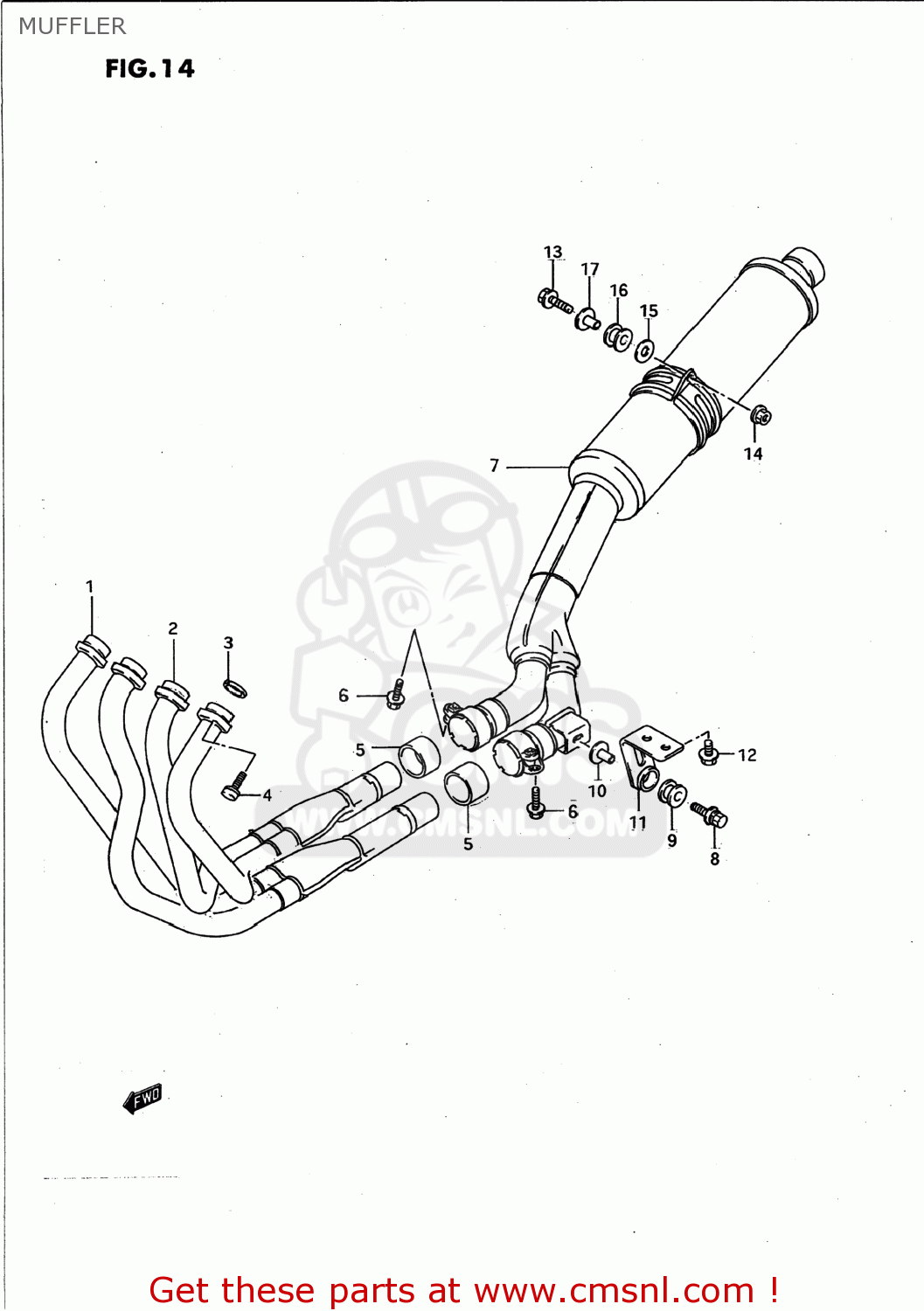 MUFFLER GSXR750W 1994 (R) USA (E03)