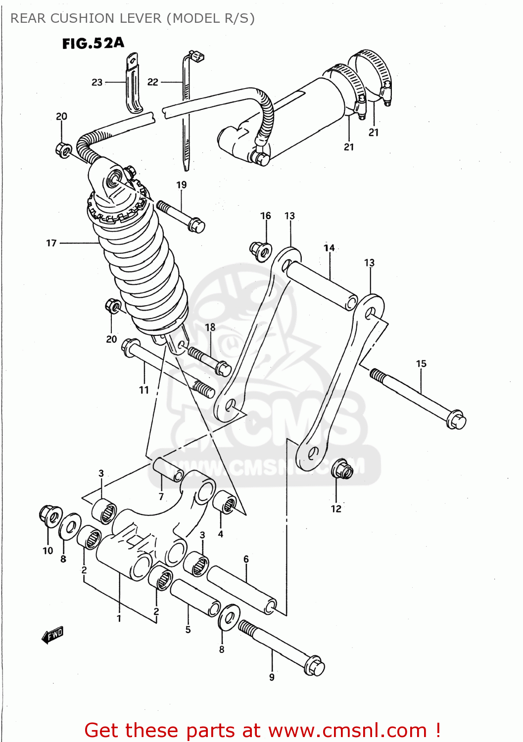 REAR CUSHION LEVER (MODEL R/S) GSXR750W 1994 (R) USA (E03)